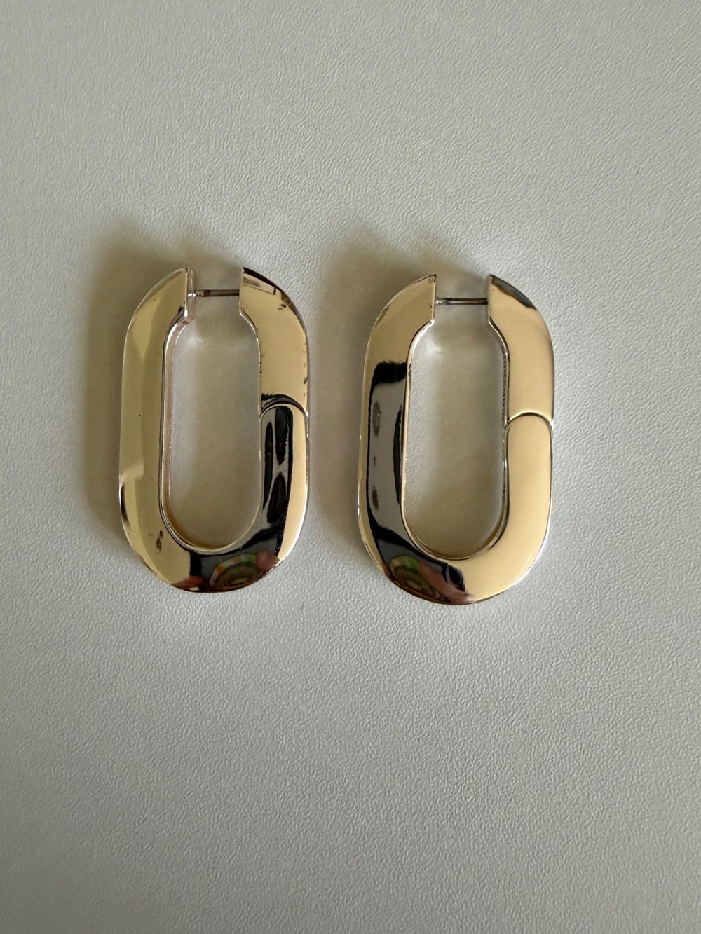 Jenny Bird Mega U-link earrings in Silver